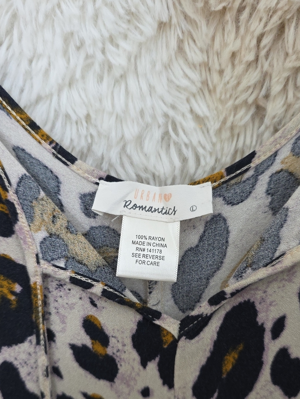 *Urban Romantics Leopard Print Midi Slip Dress Rayon Size Large - Picture 3 of 9